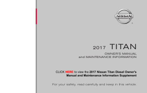 2017 Nissan TITAN LC2F Kai Navigation Manual